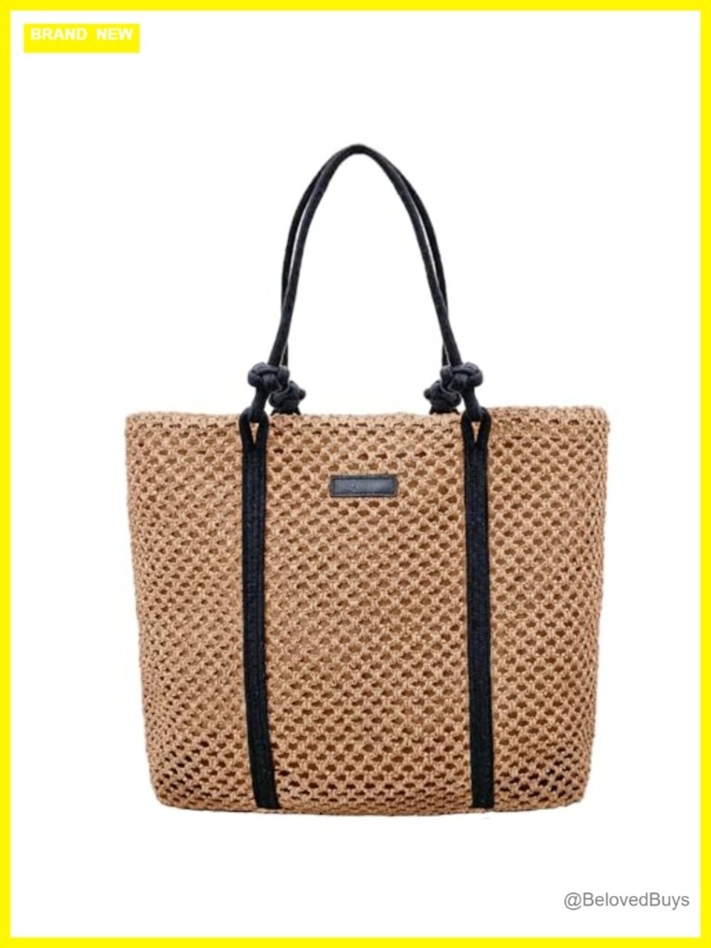Straw Crochet Beach Tote Bag Large Woven Shoulder Bag Vacation Handbag